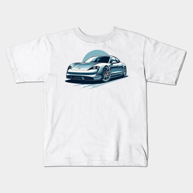 Porsche Taycan Kids T-Shirt by Vehicles-Art